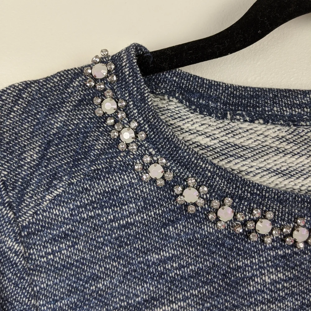 J. Crew Heathered Jewel Trimmed Sweater - Size S
